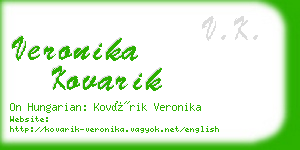 veronika kovarik business card